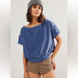FREE PEOPLE CLOUD 9 VELVET TOP